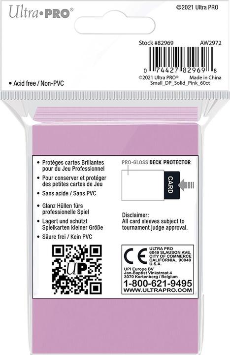 Image du produit Ultra Pro Pink Deck Protector Small
