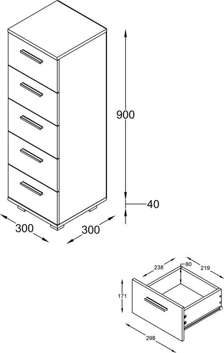 Image du produit VCM Zalo M (90 x 30 x 30 cm)