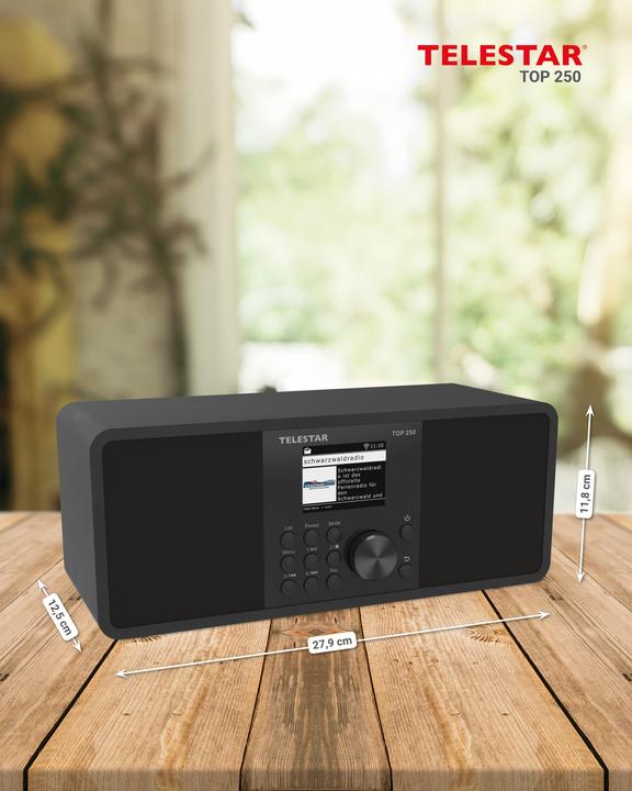 Image du produit Telestar TOP 250 DAB+ Internetradio schwarz (Webradio, DAB+ DAB, VHF, Bluetooth, WiFi)