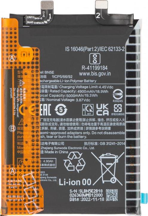 Produktbild Xiaomi Akku BN5E für Redmi Note 12 Pro 4G / X4 Pro 5G / Note 11 Pro 5G