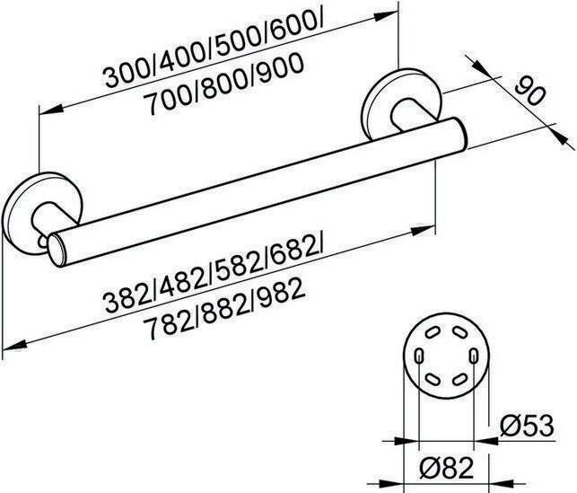 Immagine prodotto Keuco Maniglione Plan Care 40 cm cromo 34901