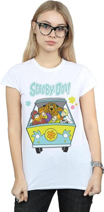 Actual product image Scooby Doo Womens/Ladies Mystery Machine Group Cotton T-Shirt (XL)