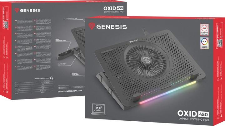 Immagine prodotto Genesis Cuscinetto di raffreddamento per notebook Oxide 450 (15,6 pollici)