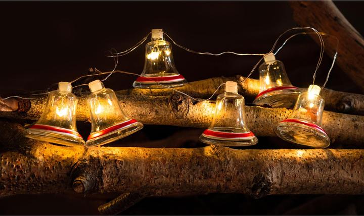 Actual product image Sirius Christmas lights chain Tiffany bell, 8 × lamps (1.05 m)