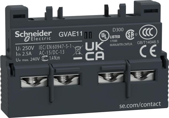 Actual product image Schneider Electric Auxiliary contact block 1 NO contact 1 NC contact