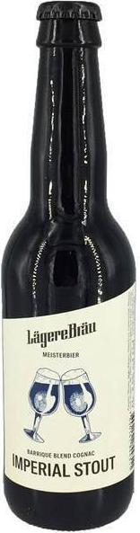 Produktbild Lägere Bräu Imperial Stout Cognac Barrique Blend Meisterbier 33 cl EW-Flasche (20 x 33 cl)