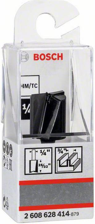 Produktbild Bosch Professional Zubehör Nutfräser, 1/4-Zoll, D1 19 mm, L 19,6 mm, G 51 mm. Für Handfräsen