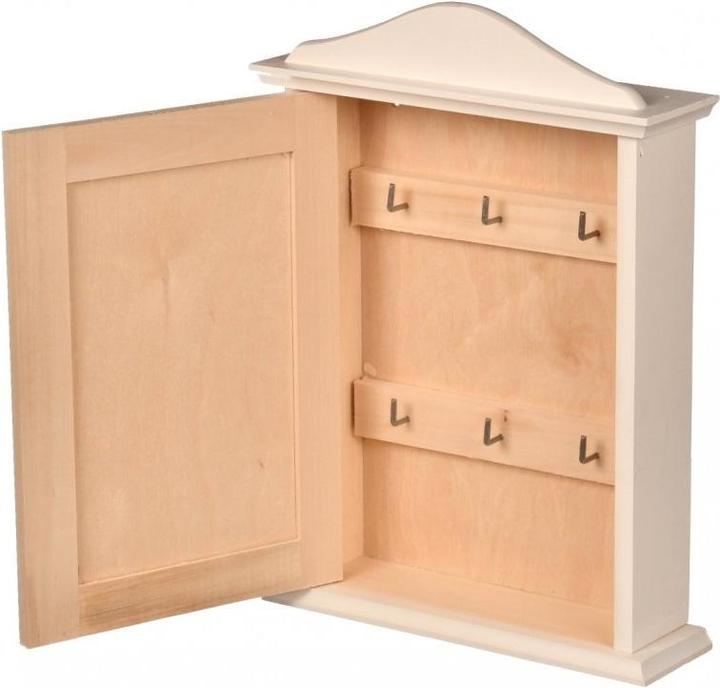 Actual product image Holzecke Wooden Key Box White with Engraving