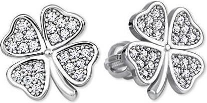 Image du produit Brilio Silver - Boucles d'oreilles magiques avec crochets à quatre feuilles 436 001 00495 04