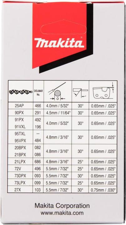 Immagine prodotto Makita 191G96-5 Catena per seghe 25cm 1,3mm 1/4 HM (Motosega, Sega a catena)
