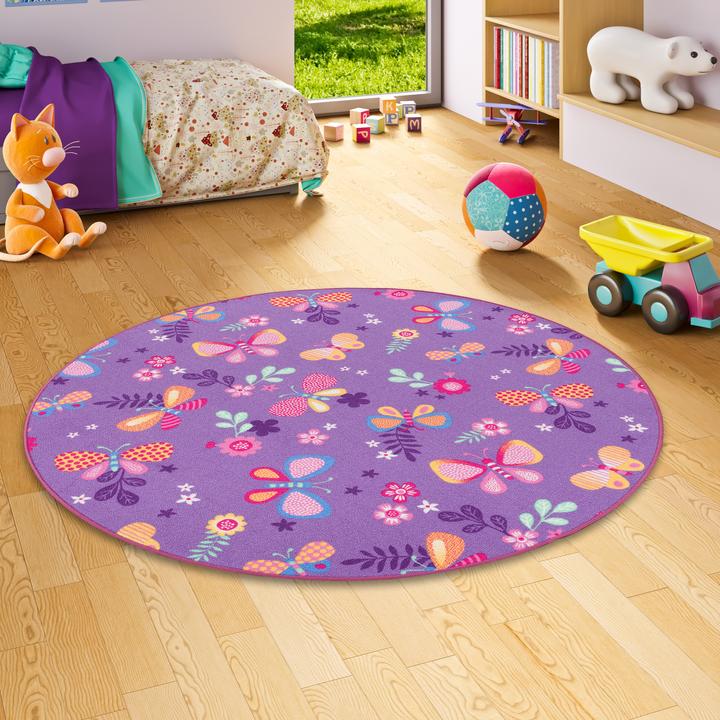 Image du produit Snapstyle Tapis de jeu pour enfants Papillon rond (100 x 100 cm)