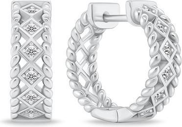 Image du produit Brilio Silver - Charm boucles d'oreilles rondes en argent PE046