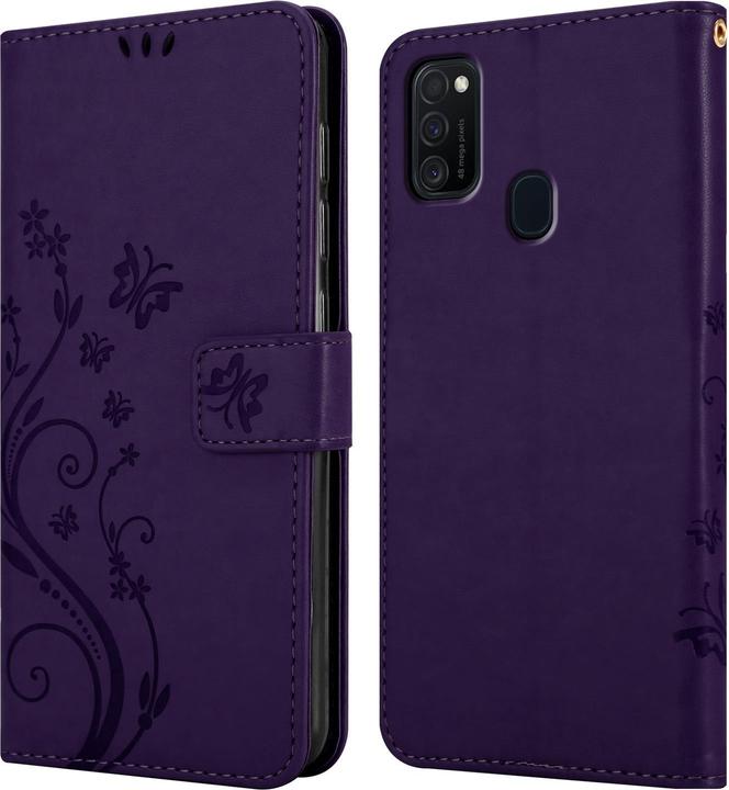 Actual product image Cadorabo Flower Book Cover (Samsung Galaxy M30s, Samsung Galaxy M21)