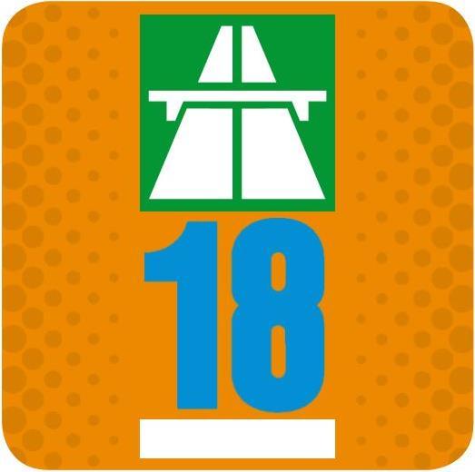 Image du produit Autocollant d'autoroute 2018 avec set d'hiver