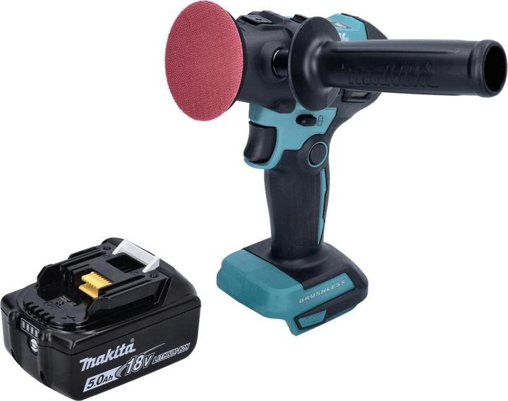 Immagine prodotto Makita DPV 300 T1 Smerigliatrice lucidatrice a batteria 18 V 50 / 80 mm Brushless + 1x batteria 5,0 Ah - (Lucidatrice eccentrica)