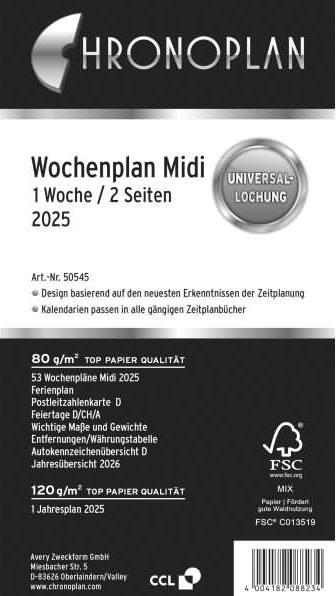 Image du produit Chronoplan Plan hebdomadaire (Allemand)
