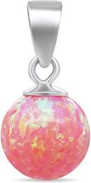 Actual product image Brilio Silver - Modern silver pendant with pink synthetic opal PT110WP