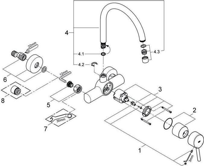 Produktbild Grohe Wandkchenarmatur mit Einhebel Concetto chrom glnzend 32667001