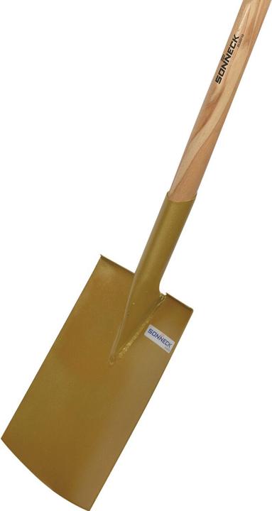 Sonneck Gartenspaten Gold mit Tritt und T-Stiel Grösse 280 x 180 mm