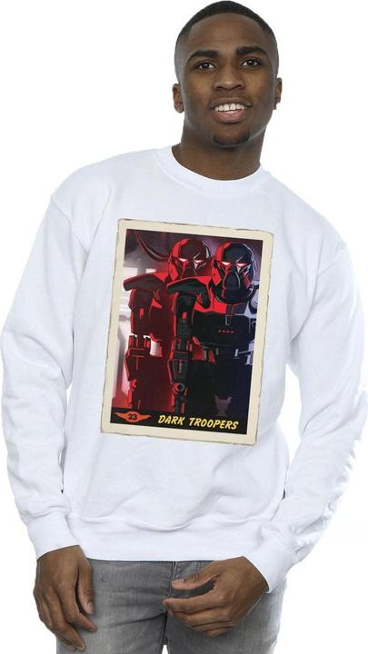 Actual product image Star Wars Mens The Mandalorian Dark Troopers Sweatshirt (L)