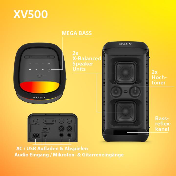 Produktbild Sony SRS-XV500 (25 h, Akkubetrieb, Netzbetrieb)