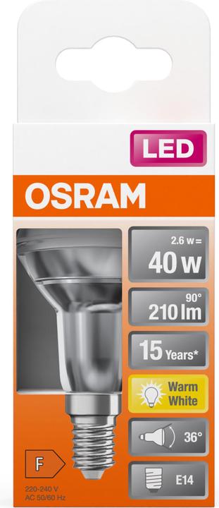 Image du produit Osram Star R50 (E14, 2.60 W, 210 lm, 1 x, F)