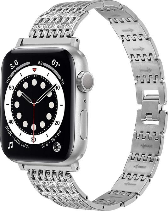 Actual product image EKO Watch bracelet stainless steel rhinestone silver (Stainless steel)