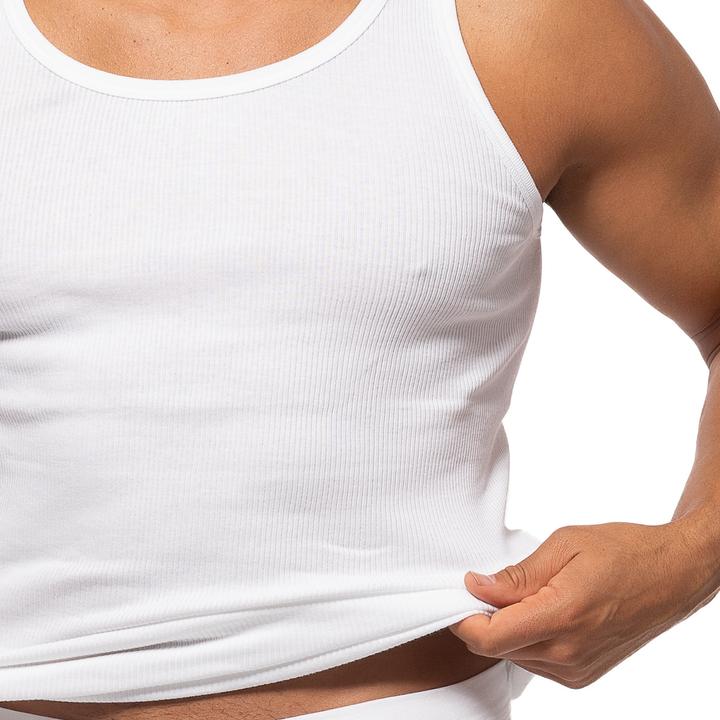 Produktbild Ammann 4er Pack Organic Cotton Doppelripp Unterhemd / Tanktop (M)