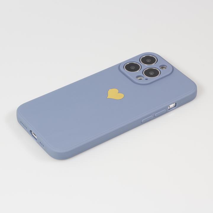 Image du produit PhoneLook Coque Silicone Mat Coeur doré (Apple iPhone 15 Pro)