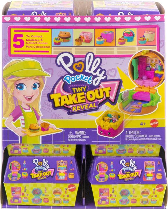 Actual product image Polly Pocket Takeout Reveal Assortment in counter display