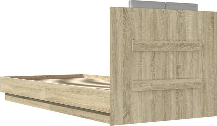 Produktbild VidaXL Bettgestell mit Kopfteil Sonoma-Eiche (90 x 200 cm)