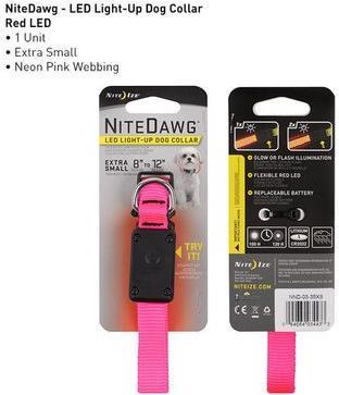 Image du produit Nite Ize Collier pour chien NiteDawg LED rose xs (XS, Chien)