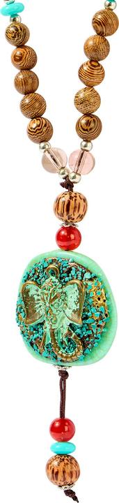 Produktbild Joe Browns Elephant Pendant Boho Necklace (Baumwolle, Kokosnuss, Keramik, Brass, Glas, Zink-Verbundmaterial)