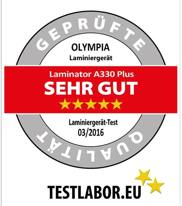 Actual product image Olympia Laminator A 330 Plus (75 - 125 µm, A4, A3, A3+, A4+)