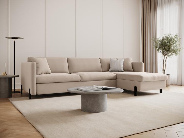 Image du produit Micadoni Canapé D'Angle Velours Droit Convertible, "Gloria", 4 Places, 260x170x80Fabriqué en Europe (Canapé d'angle)