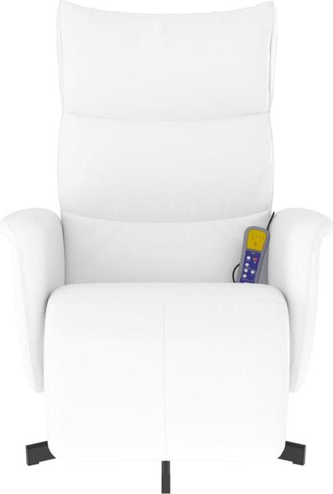 Produktbild VidaXL Massagesessel mit Fussteil Weiss Kunstleder,Farbe