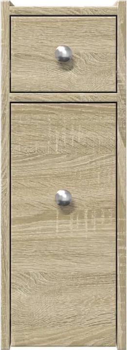 Actual product image VidaXL Narrow bathroom cabinet with castors