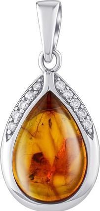 Image du produit Silvego Pendentif en argent avec ambre naturel JST13327PJ (Argent sterling 925)