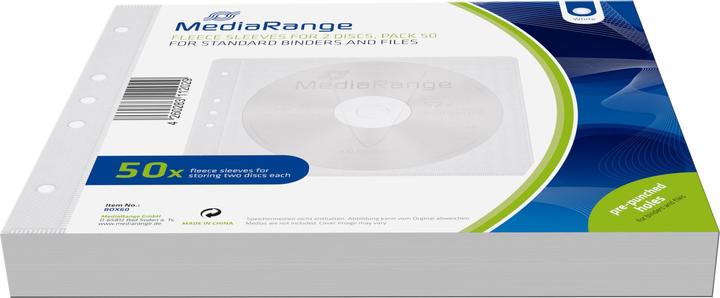 MediaRange Non-woven pockets for 2 discs, for files and folders