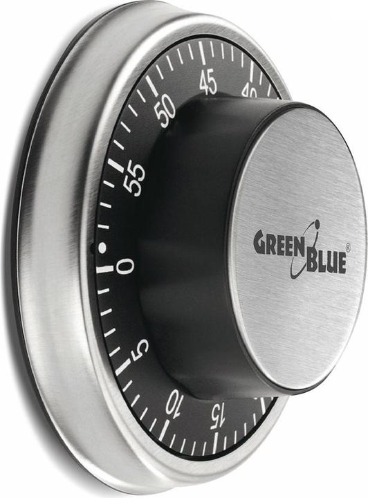 Greenblue 51348 - Mechanical kitchen timer - Silver - 60 min - Magnetic - 9,5 cm - Box