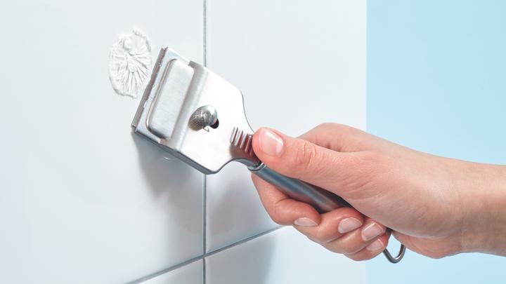 Actual product image tesa BAATH+ shower basket incl. adhesive solution without drilling