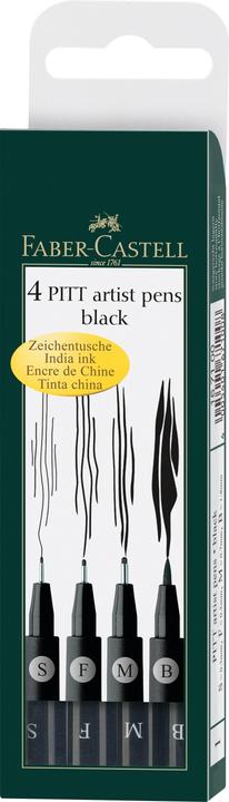 Produktbild Faber-Castell Pitt artist pen (Black, 4 x)
