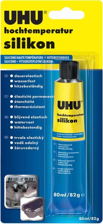 Produktbild UHU Hochtemperatur-Silikon (0.08 kg, Schwarz, 80 ml)