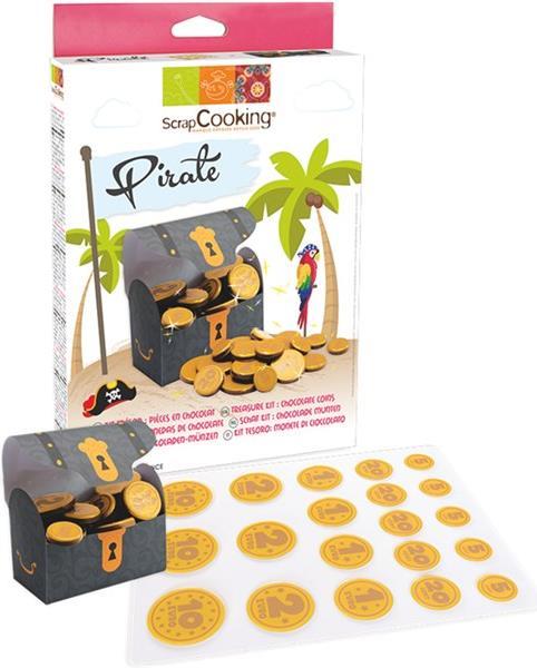 Produktbild ScrapCooking Set Pirat mit Schokoladenform, Münzen und 2 Schatztruhen