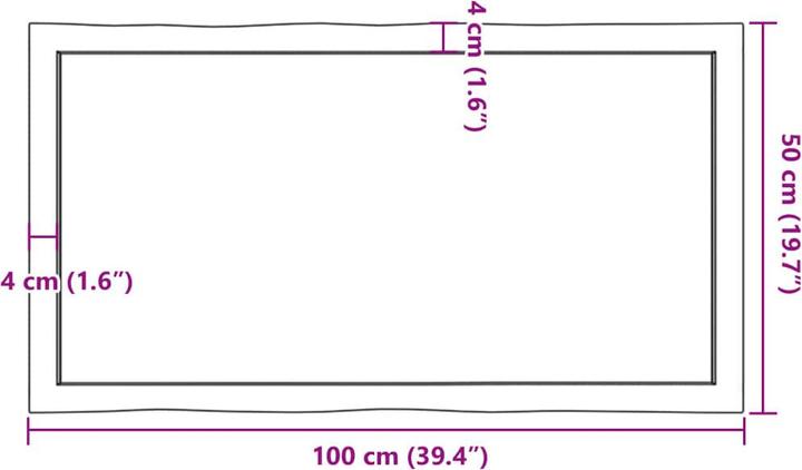 Produktbild VidaXL Tischplatte 100x50x6 cm Massivholz Eiche Behandelt (100 x 50 x 6 cm)