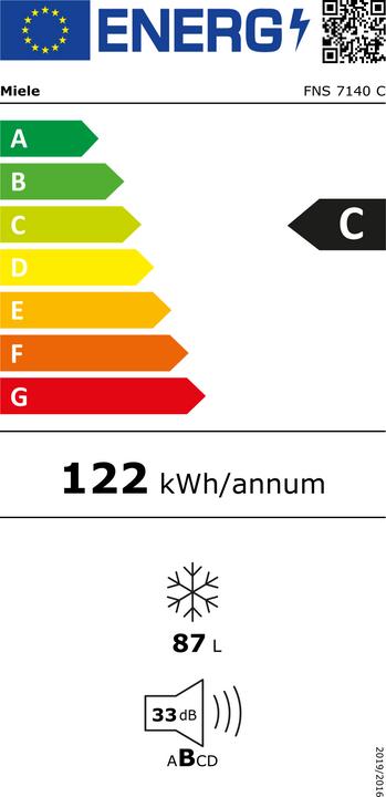Energy Label Miele FNS 7140 C (Installation, 87 l)