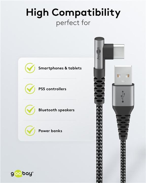 Image du produit Goobay USB C – USB A (2 m, USB 2.0)