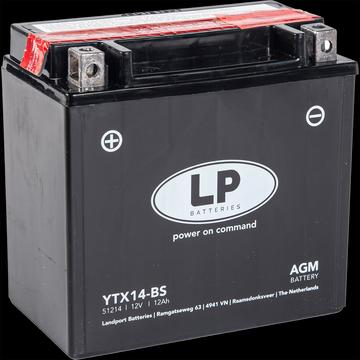 Image du produit Landport Batterie moto AGM YTX14-BS 12V 12Ah/10h (12 V, 12 Ah, 190 A)