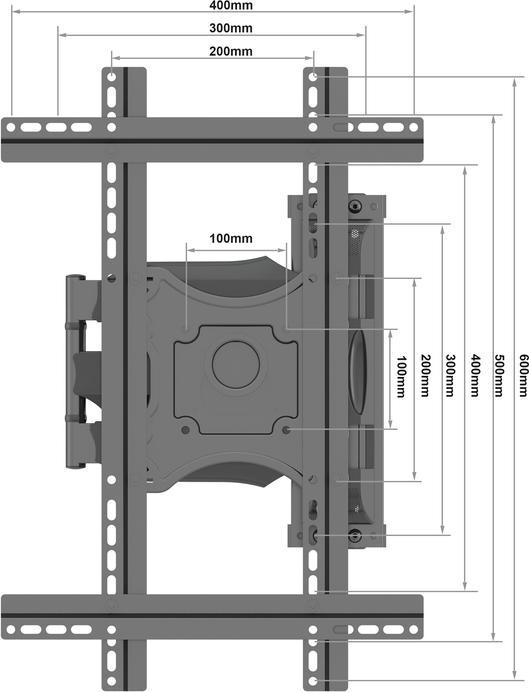 Produktbild Multibrackets Boden-Deckenhalter 1x, 40"-65", VESA 100x100