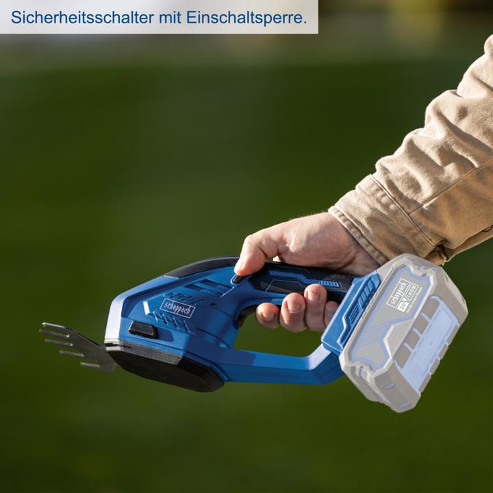 Productafbeelding Scheppach C-HTGS200-X accugras- en buxusschaar (bouwmarkt) (Draadloze heggenschaar)